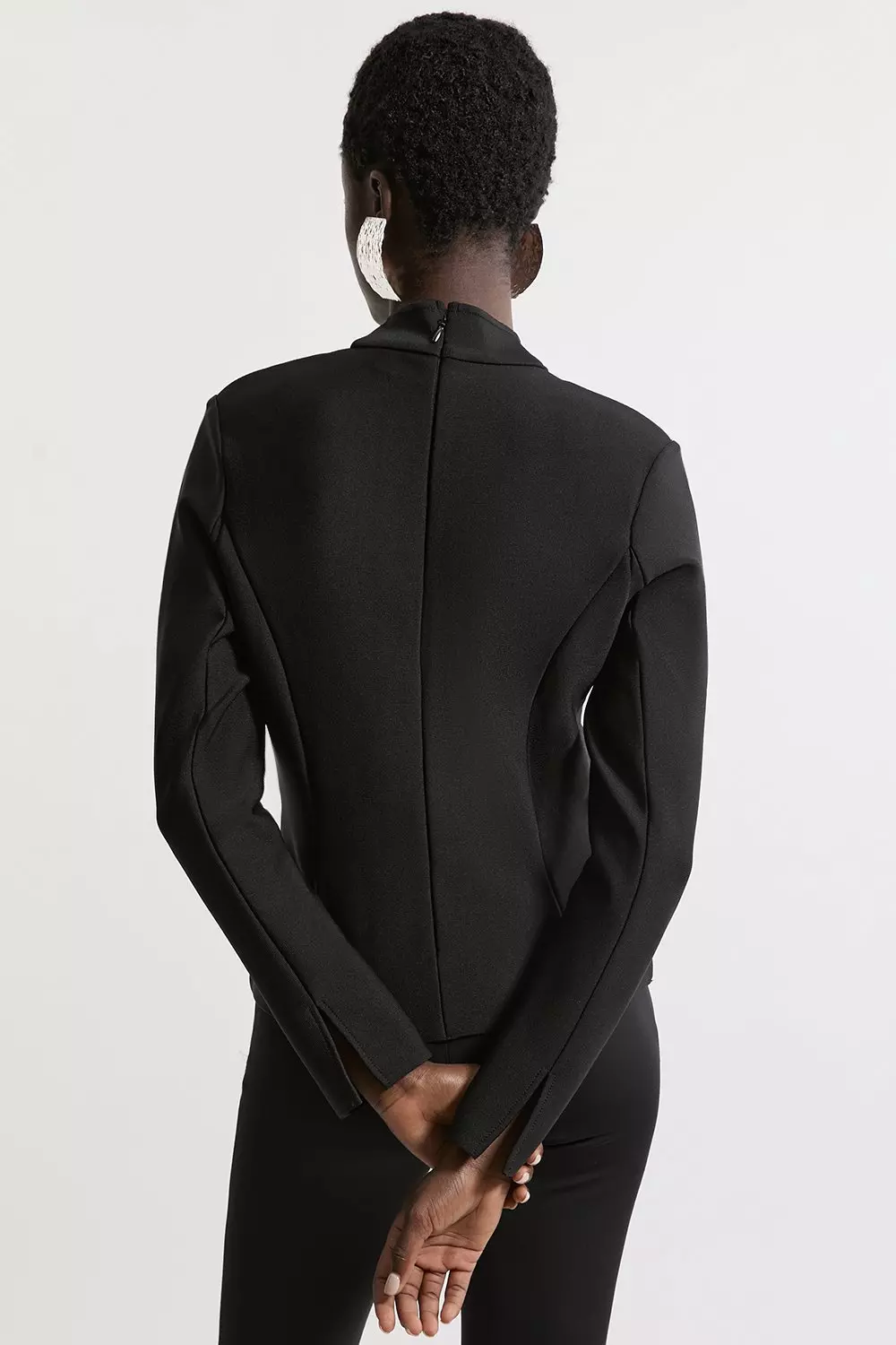 Figure Form Bandage Double Breasted Military Button Top