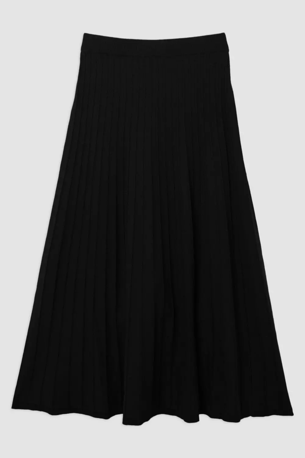 High Waisted Textured Knit Full Maxi Skirt | Karen Millen