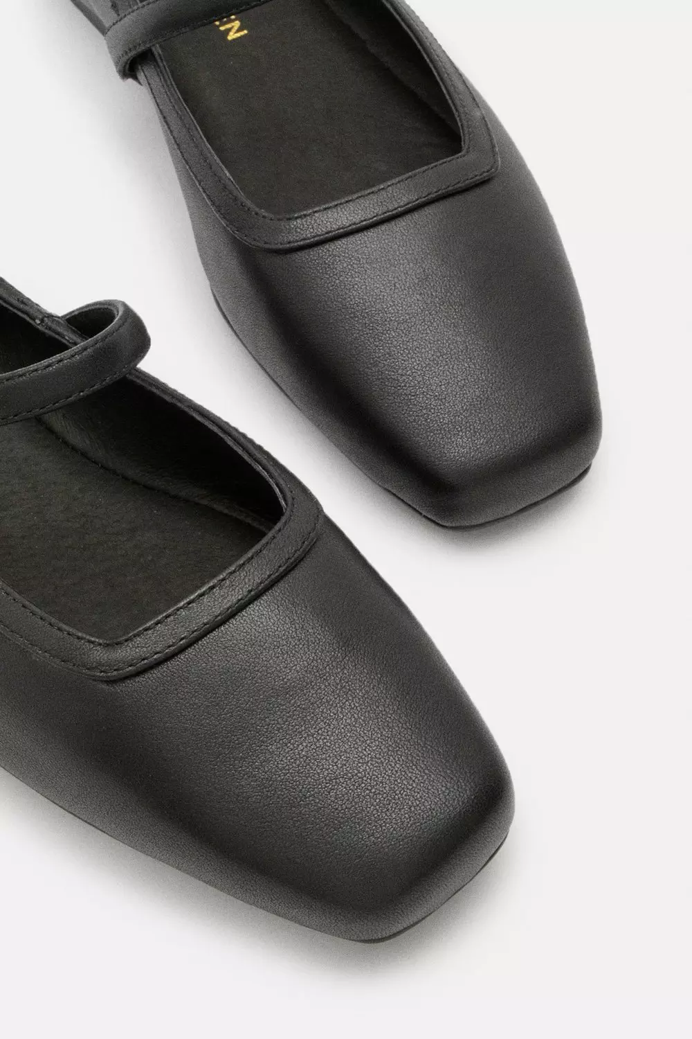 Leather Flat Square Toe Mary Jane | Karen Millen