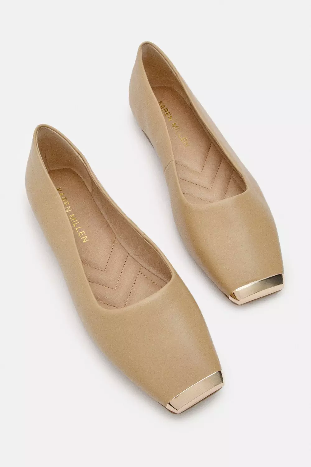 専用出品　BRENTELLA CAP TOE BALLERINA 36 Ballet flat with strap Ivory Milly Cap toe | AGL Shoes