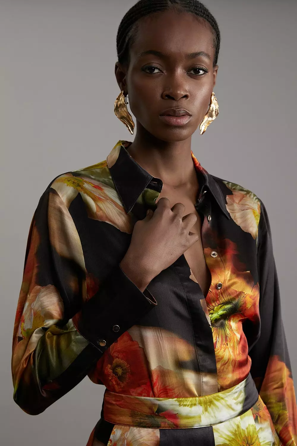セール】TAILORED SATIN SHIRT（シャツ/ブラウス）｜CLANE
