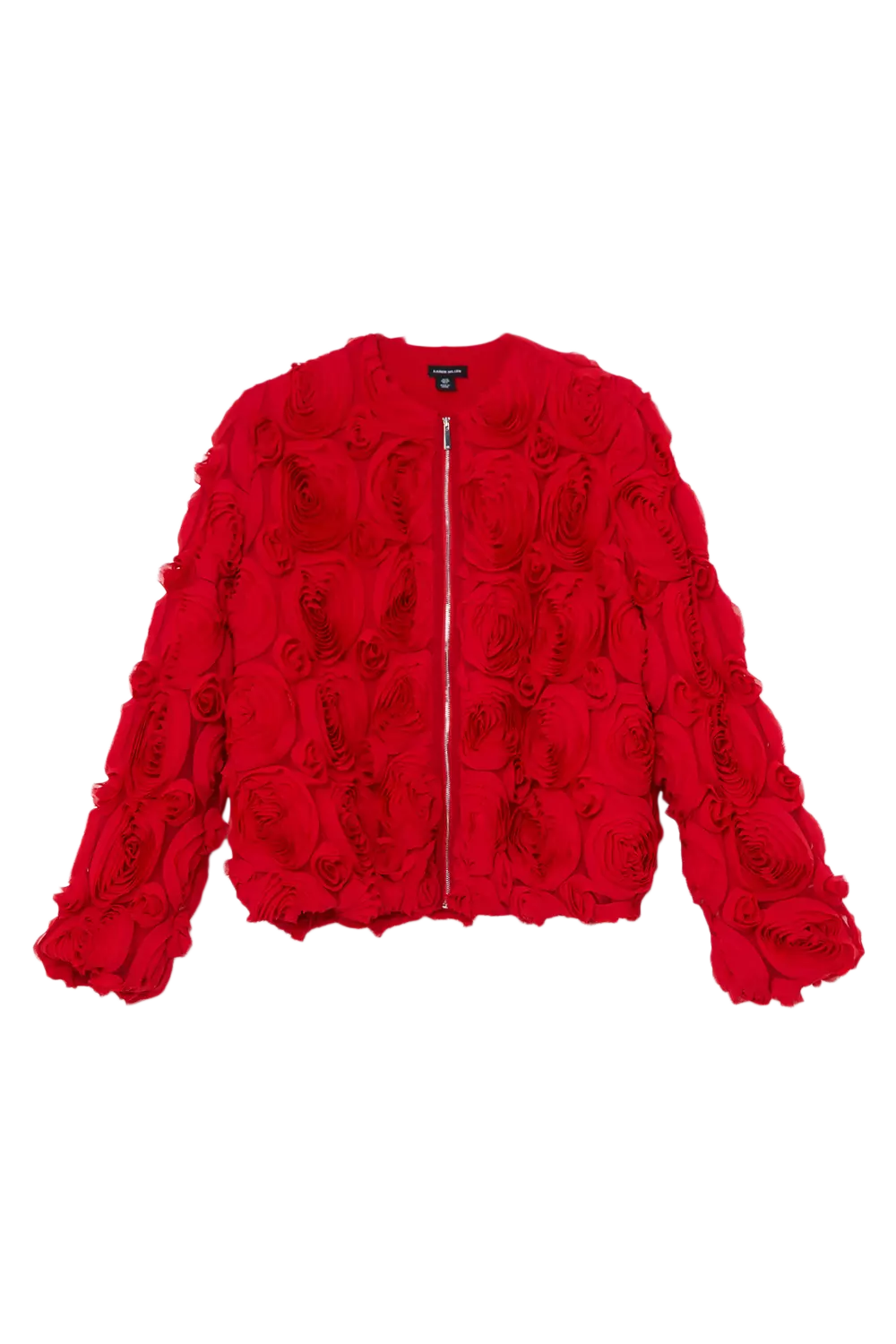 Crinkle Rosette Woven Bomber Jacket | Karen Millen