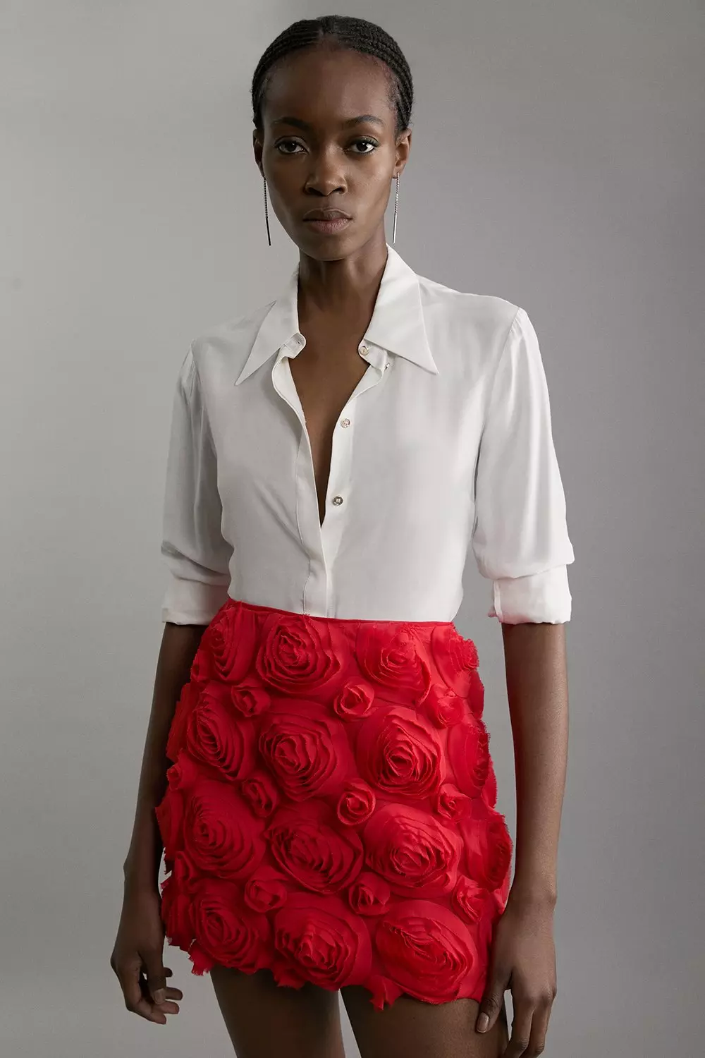 Crinkle Rosette Woven Mini Skirt & Bomber Co-Ord alternative image