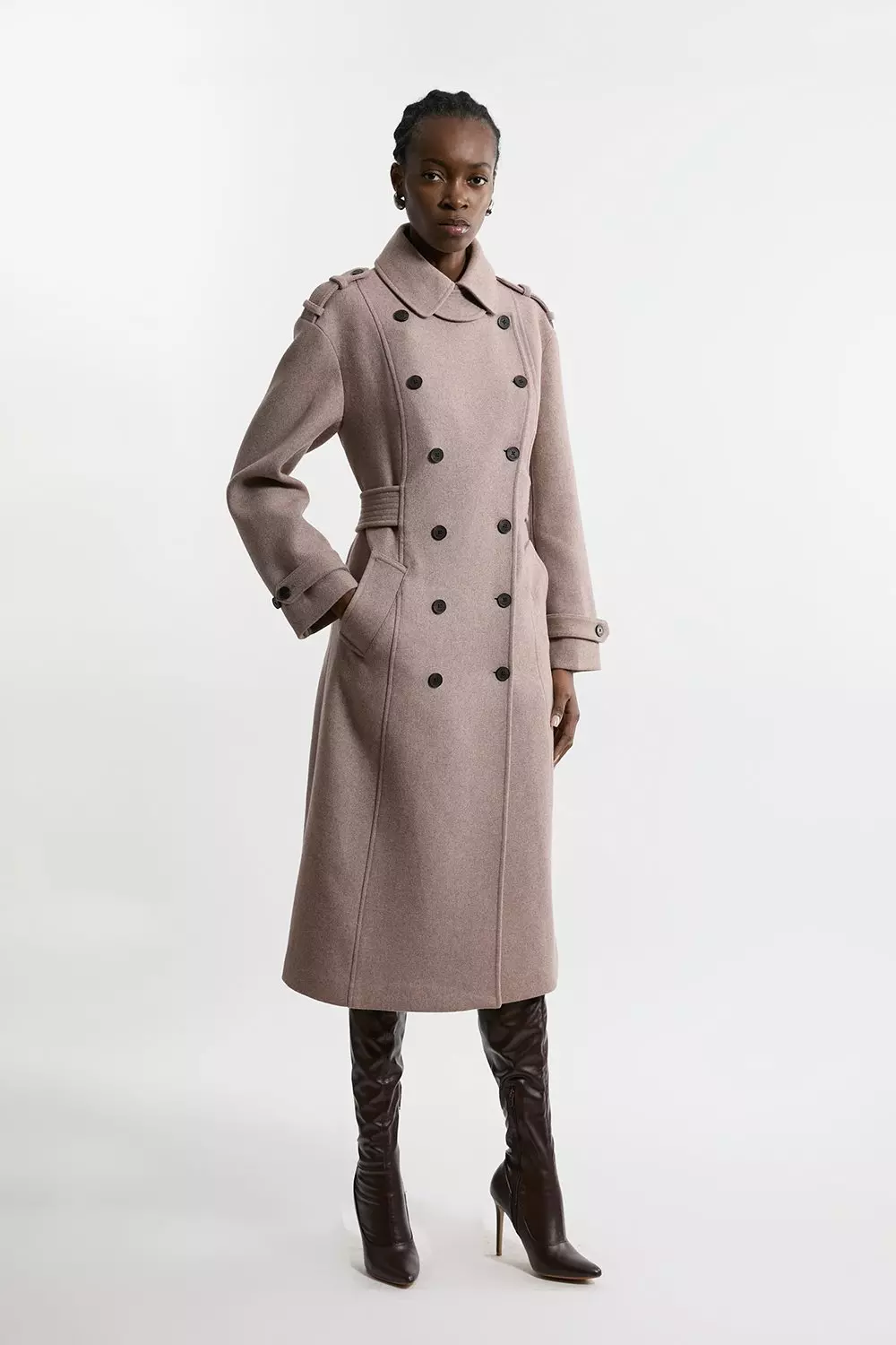 Karen millen wool blend coat on sale