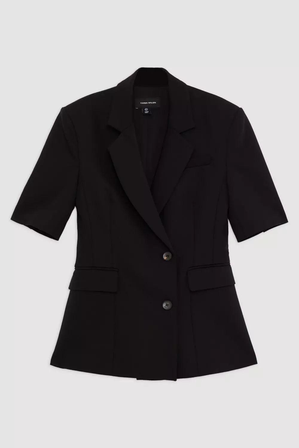 Black Tall Tailored Short Sleeve Blazer Jacket  alternative image