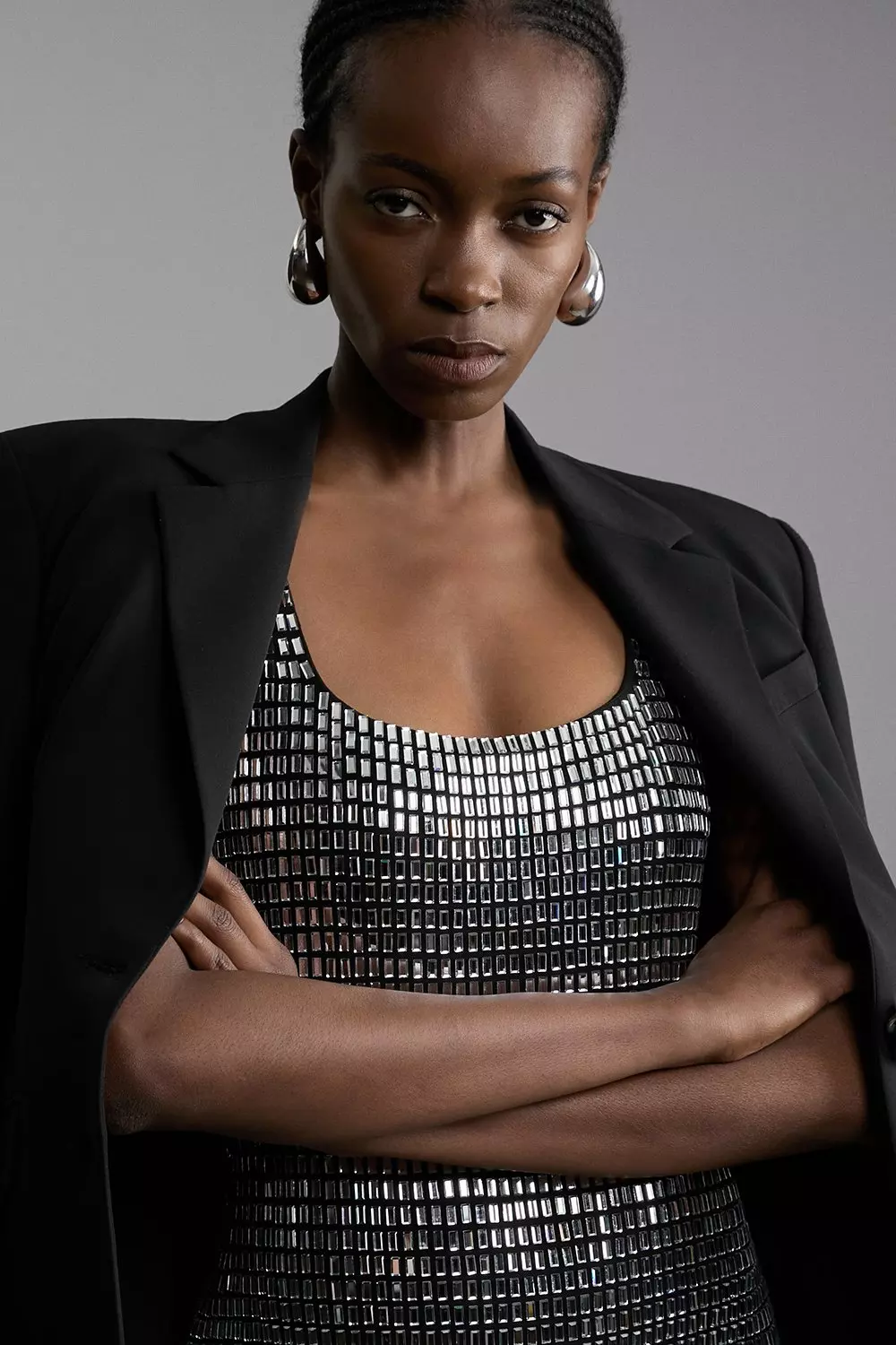 Premium Crystal Embellished Jersey Bodysuit | Karen Millen