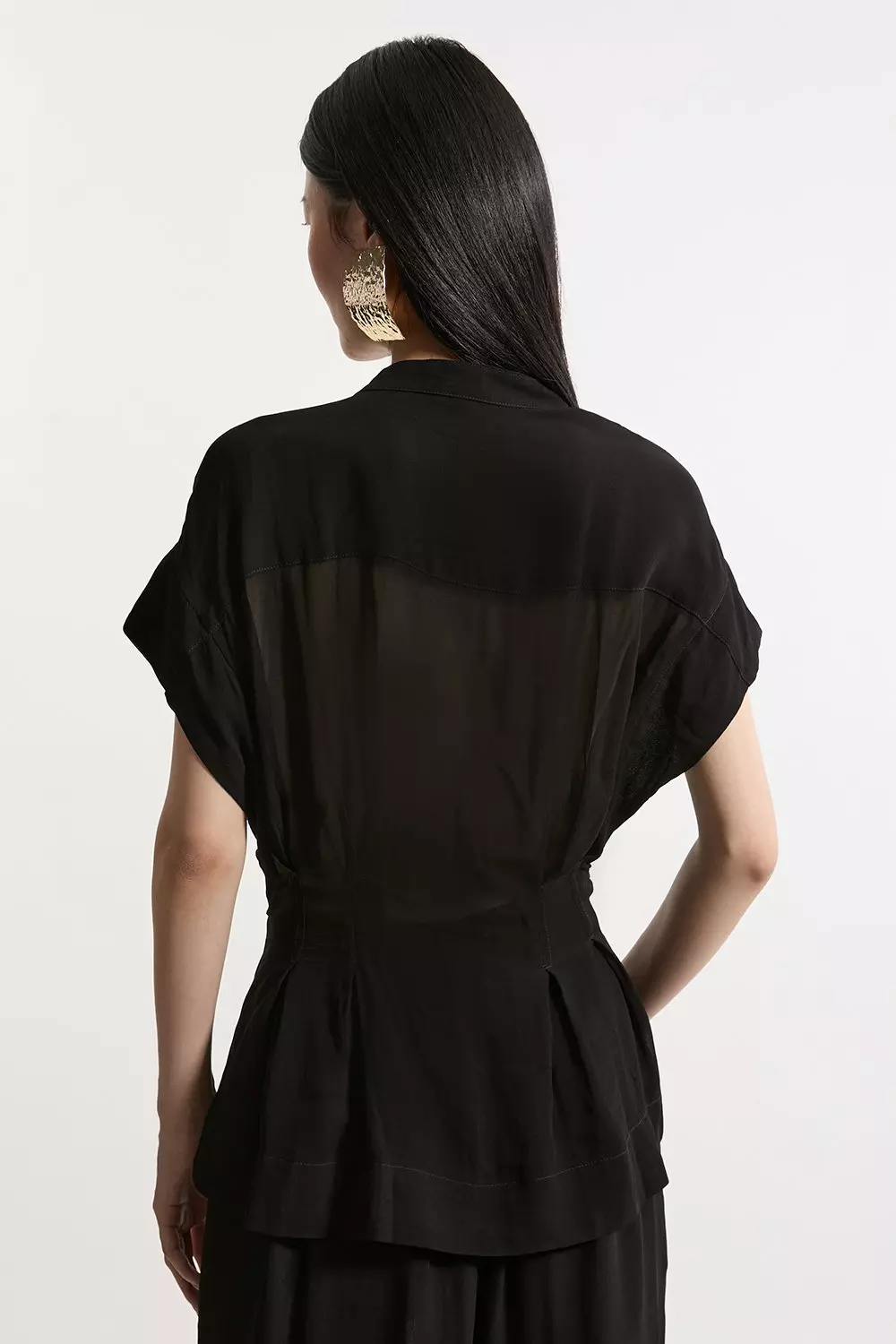 TAAKK / SILK BLOUSE (BLACK) サイズ2