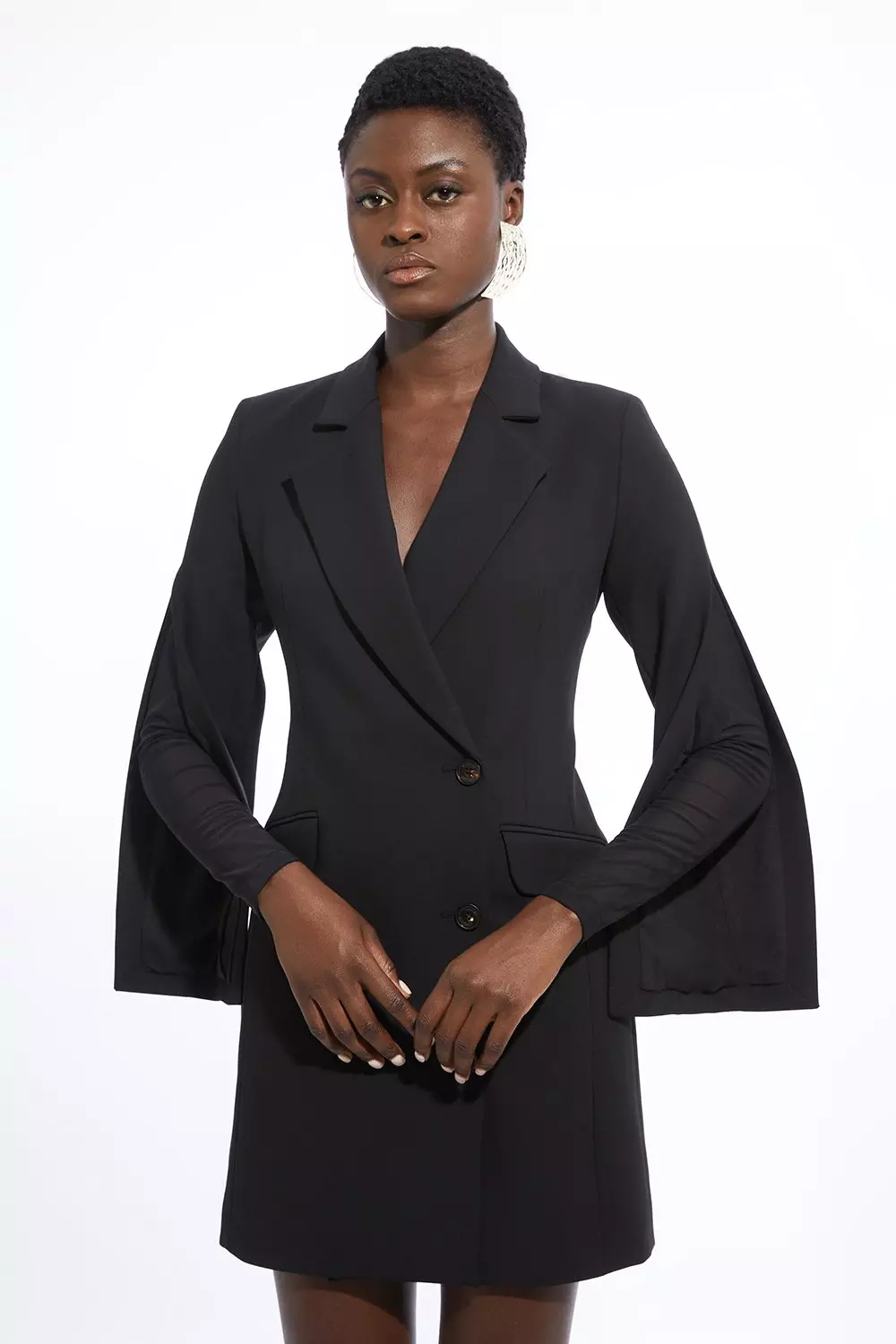 Black blazer dress midi hotsell