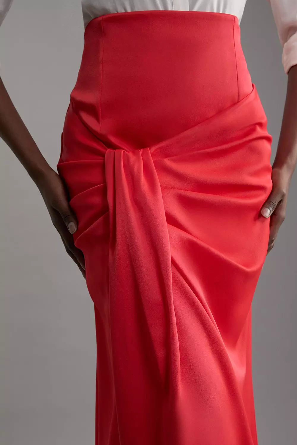 Petite satin maxi skirt best sale
