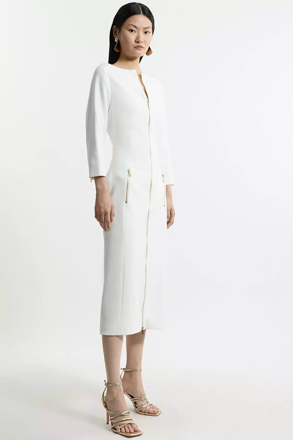 ★Karen Millen PUレザータブウエストペンシル 魅惑的マキシ★ ☆Karen Millen PUレザータブウエストペンシル 魅惑的マキシ