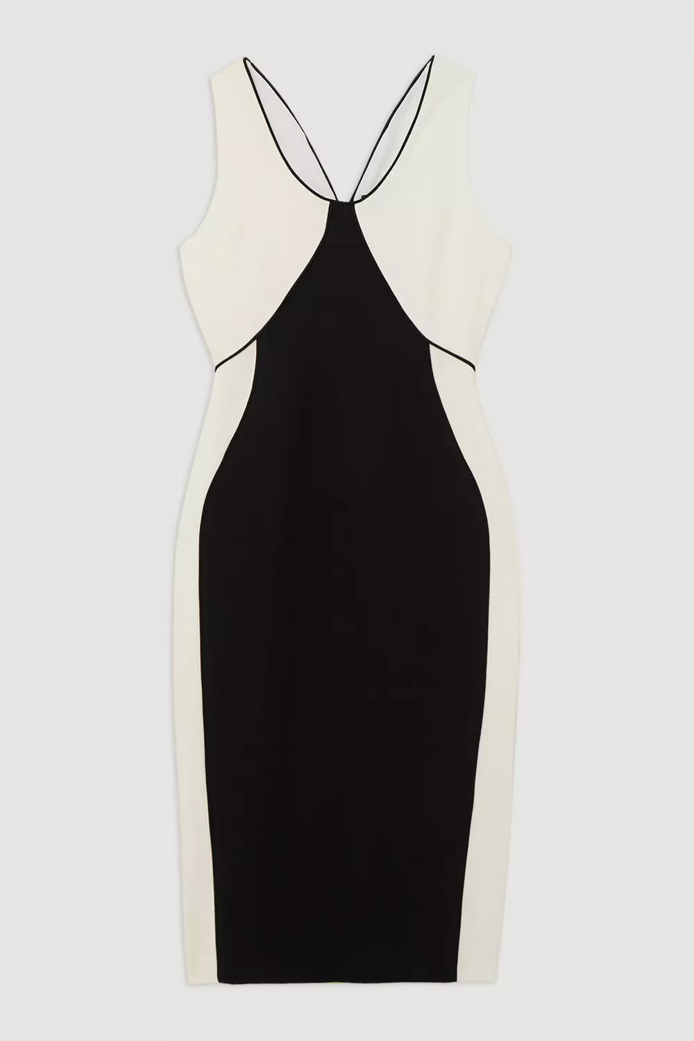 KarenMillen/リブ ジャージー Collared Midi Dress Rib Knit Zip Through Midi Dress | Karen Millen