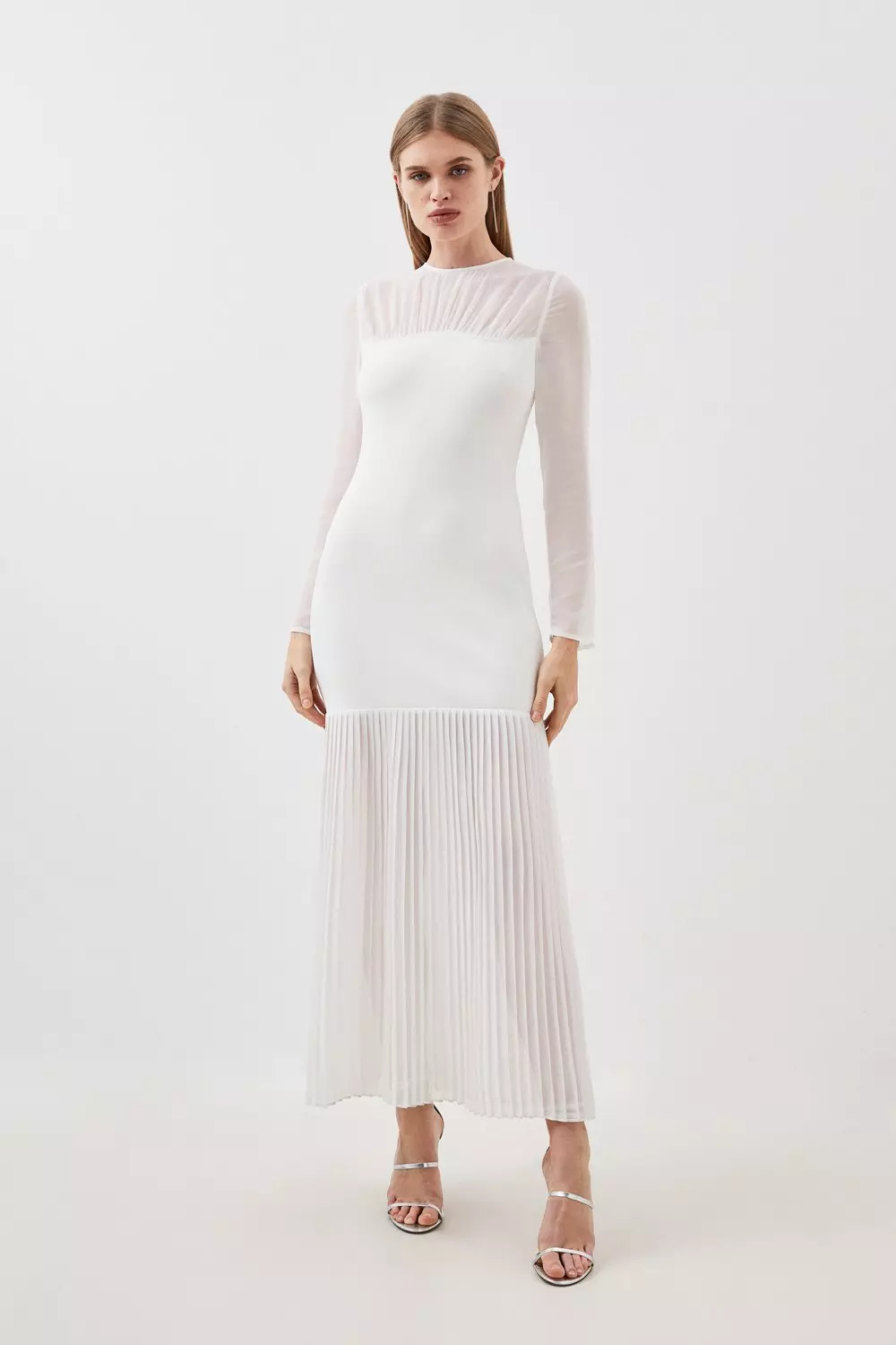 KAREN MILLEN* ビーズ レイヤード フリンジ ミディ ドレス ◇KAREN MILLEN◇ ビーズ レイヤード フリンジ ミディ ドレス