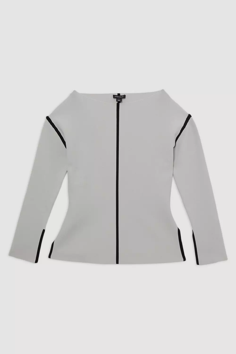 Stone Rounded Sleeve Milano Knit Top alternative image