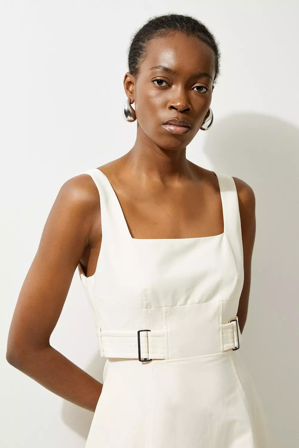 Karen millen strappy bodycon dress ivory sale