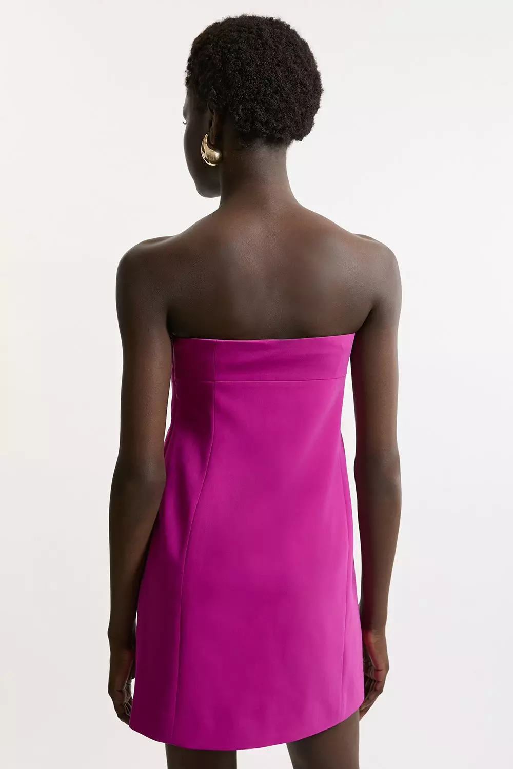 Magenta pink Petite Soft Tailored Caped Mini Dress alternative image