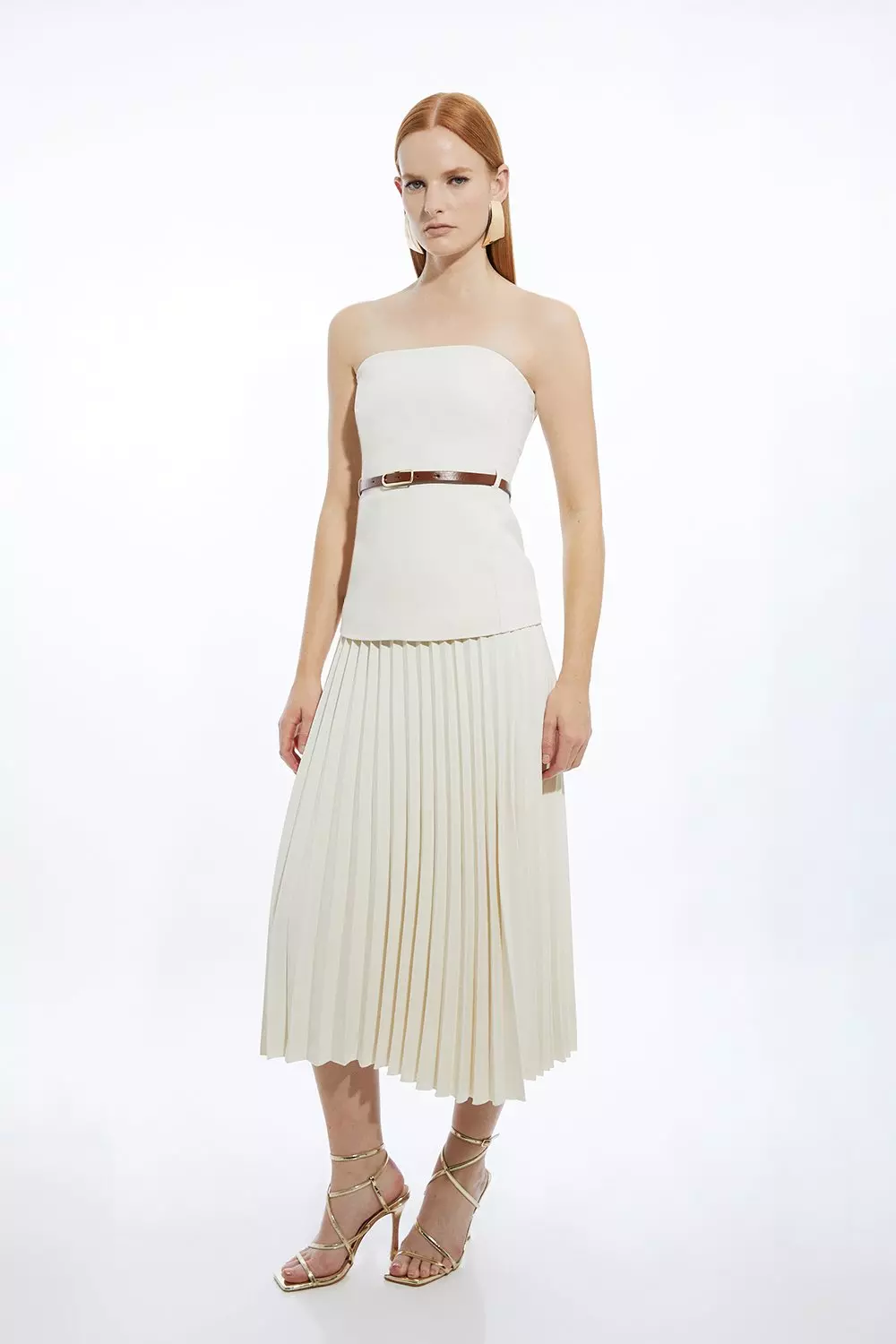 Karen millen pleated maxi skirt hotsell