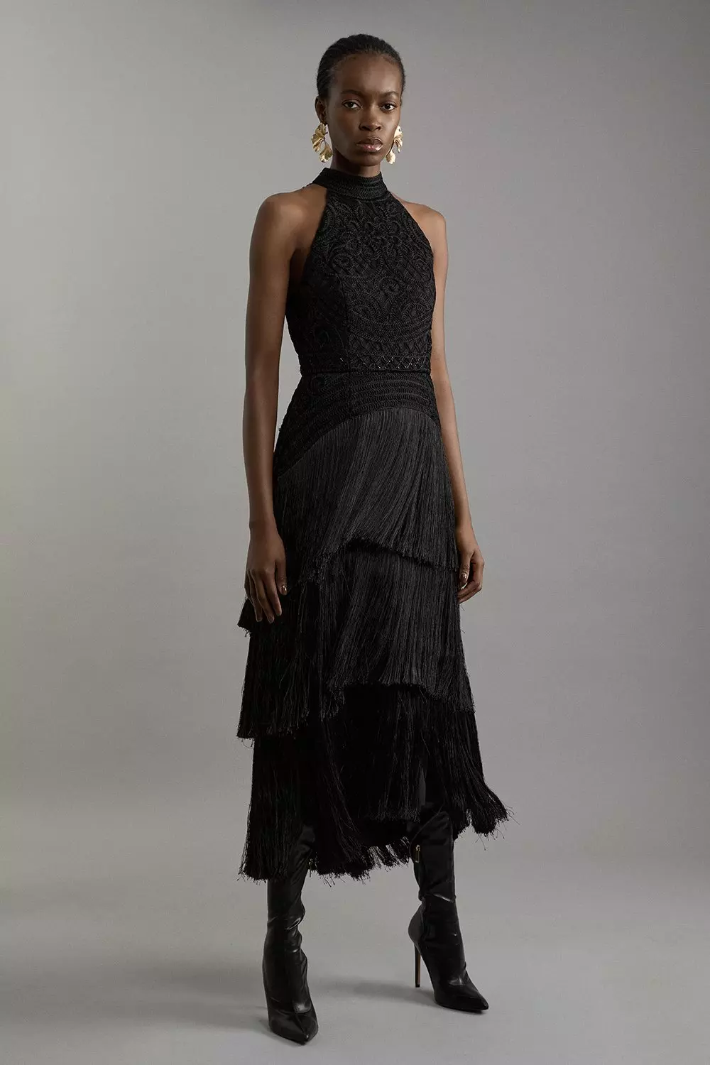 ★RECTO★FRINGE COLLAR HALTER NECK DRESS★6392_6393★韓国★ bkk18665_black_xl?$