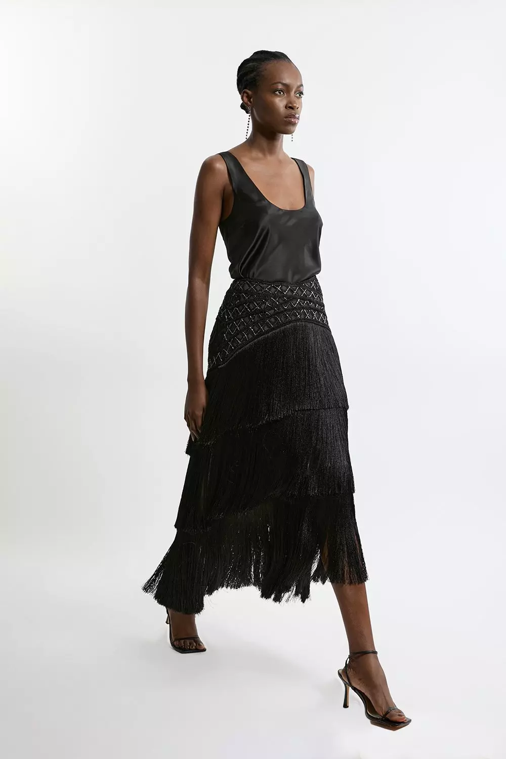 【Karen Millen】 エレガント 輝くビーズ ホルターネックマキシ bkk22531_floral_xl?pdp.template