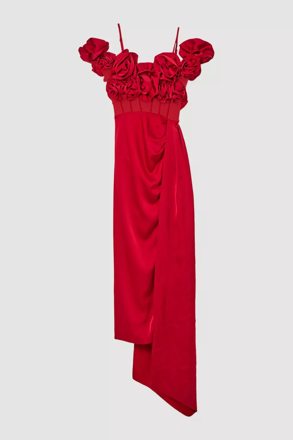Rosette Corset Lace Up Back Maxi Dress | Karen Millen
