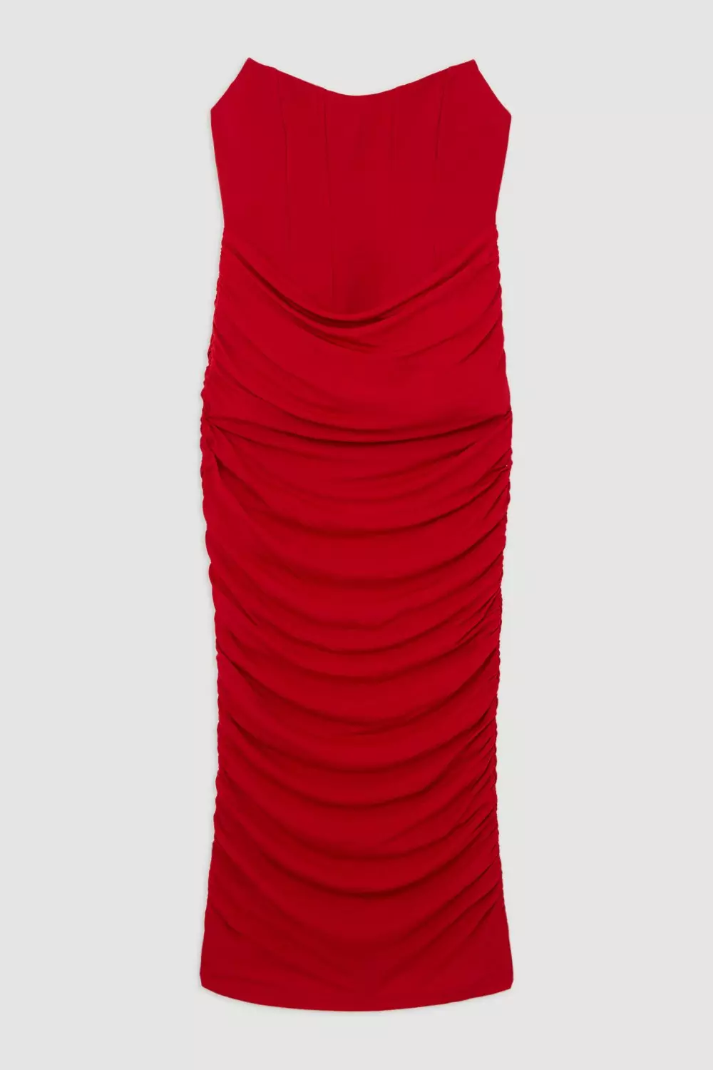 Premium Viscose Jersey Corset Midi Dress | Karen Millen