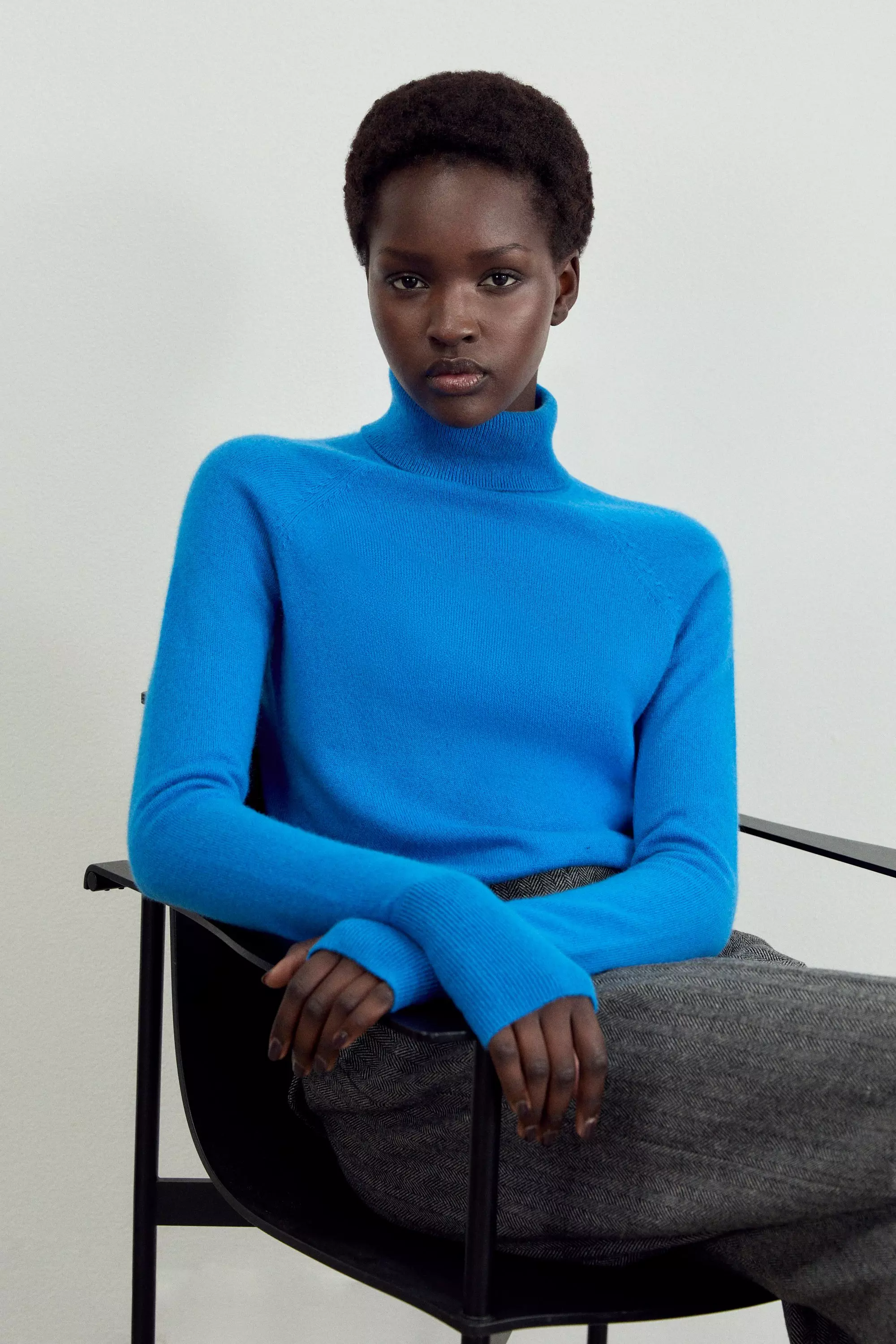 Blue The Founder Cashmere Roll Neck Jumper  alternative image