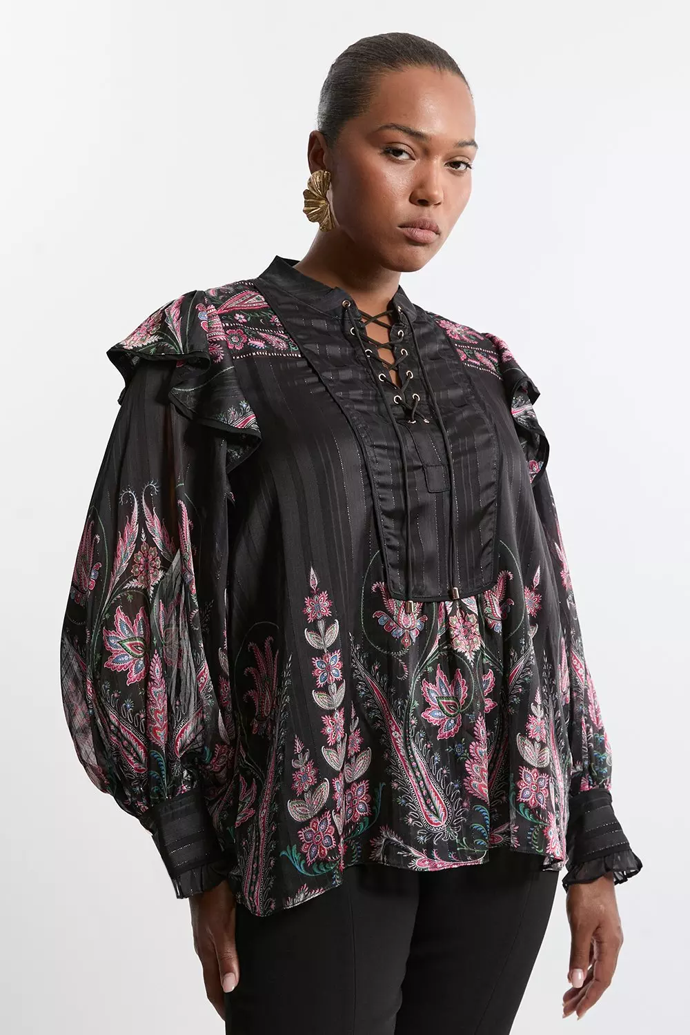 Plus size boho blouse sales