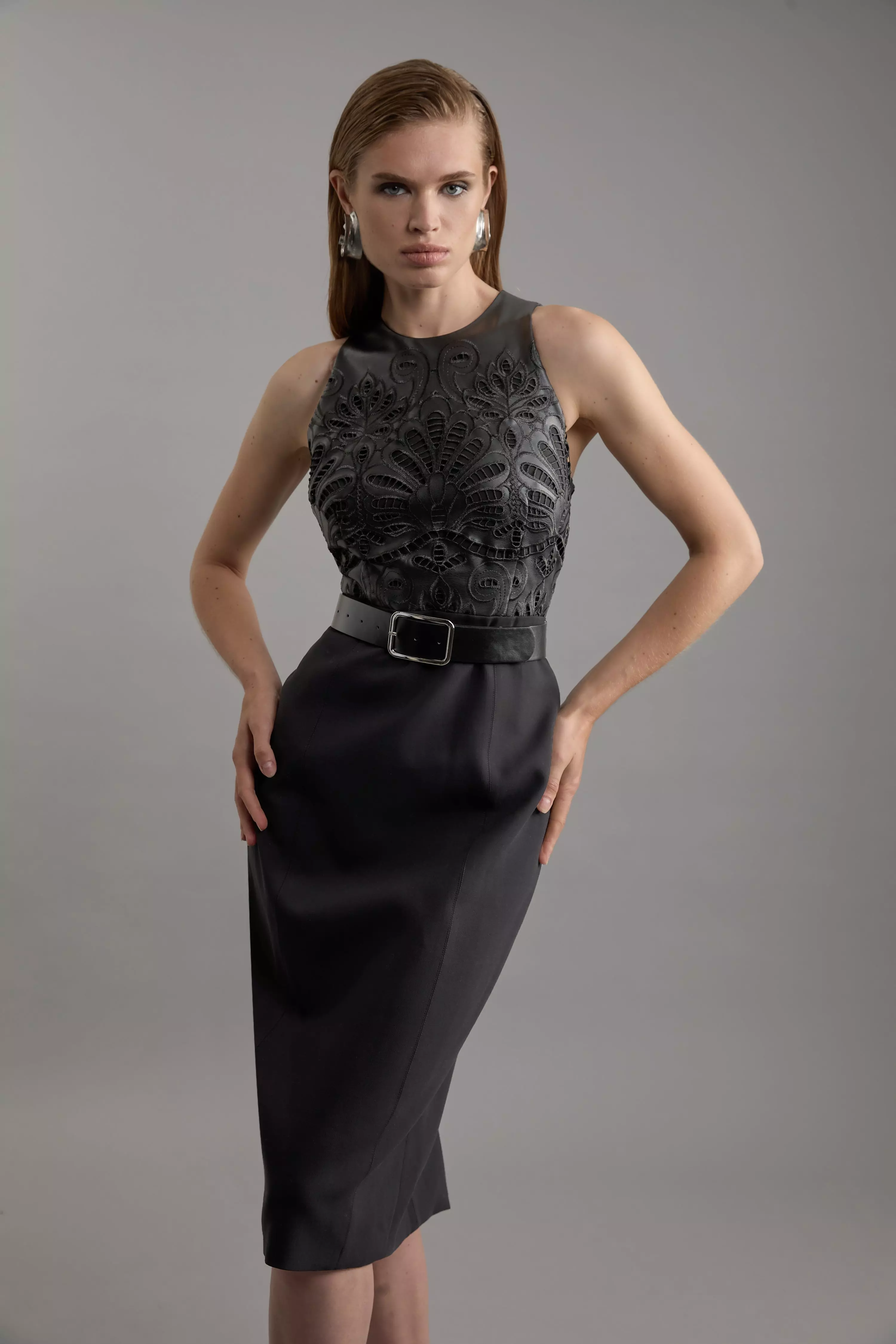 Karen millen black halter neck dress sales