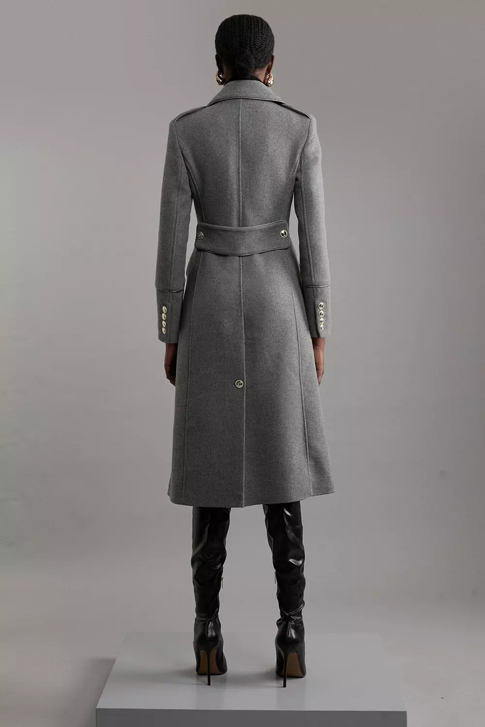 Karen millen grey coat best sale