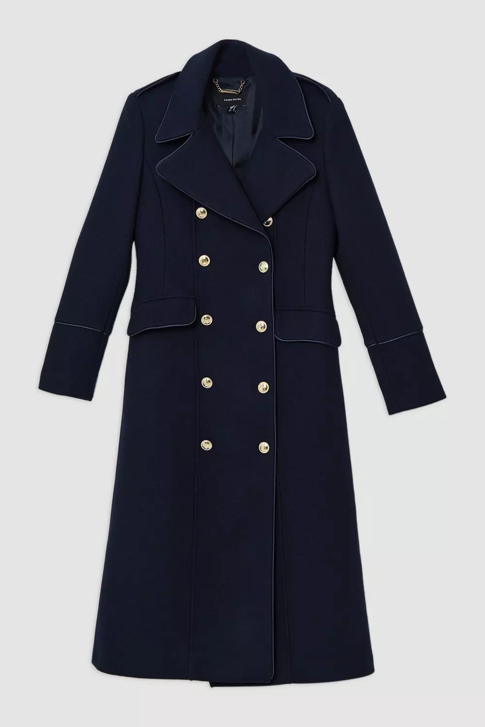 Karen Millen Women s Double Breasted Italian Wool Midi Coat