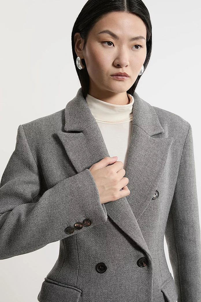 Italian Wool Mix Maxi Double Breasted Tailored Coat | Karen Italian Wool Mix Maxi Double Breasted Tailored Coat | Karen