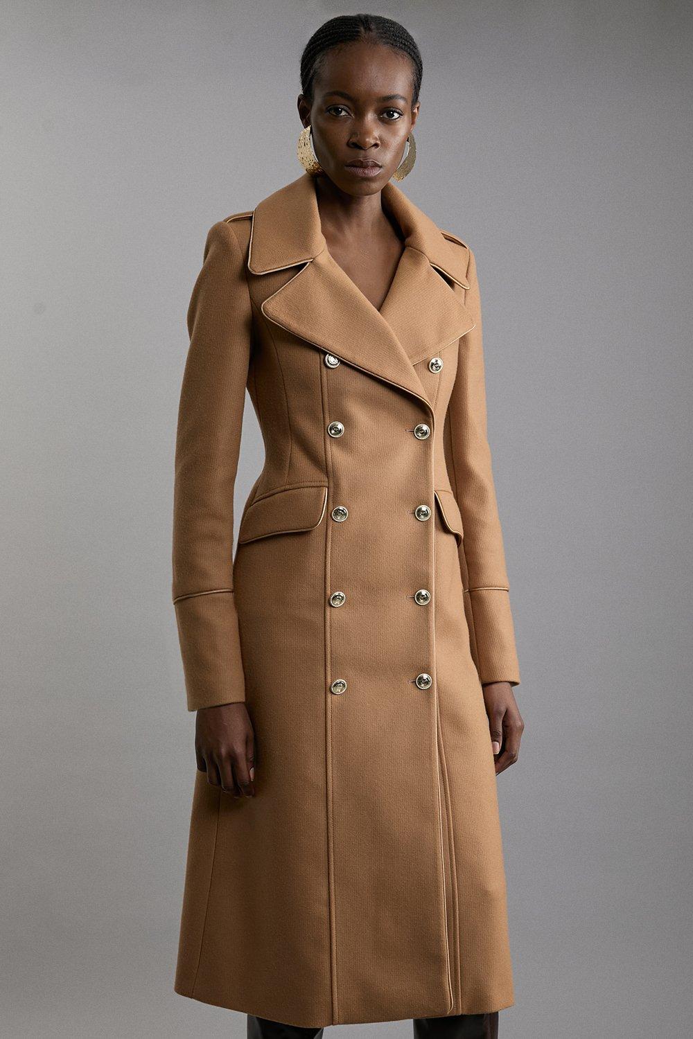 Fitted wool coat ladies hotsell