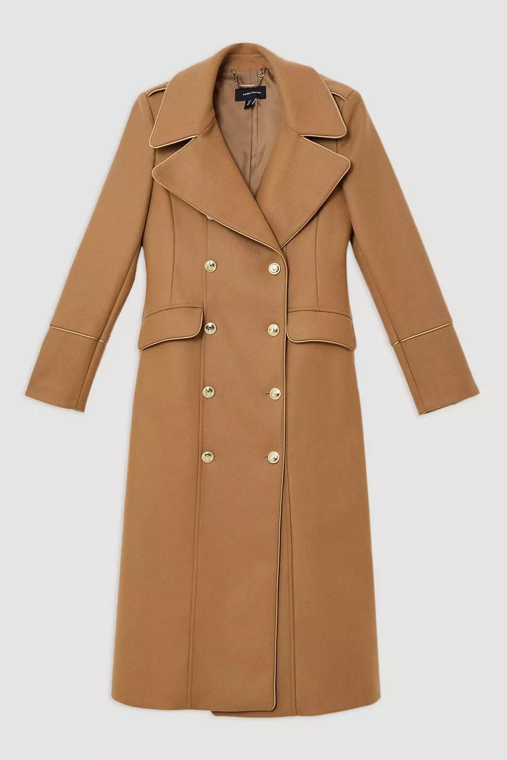 KAREN MILLEN イタリア製 ウール ミリタリー ミディコート bkk21256_black_xl?$