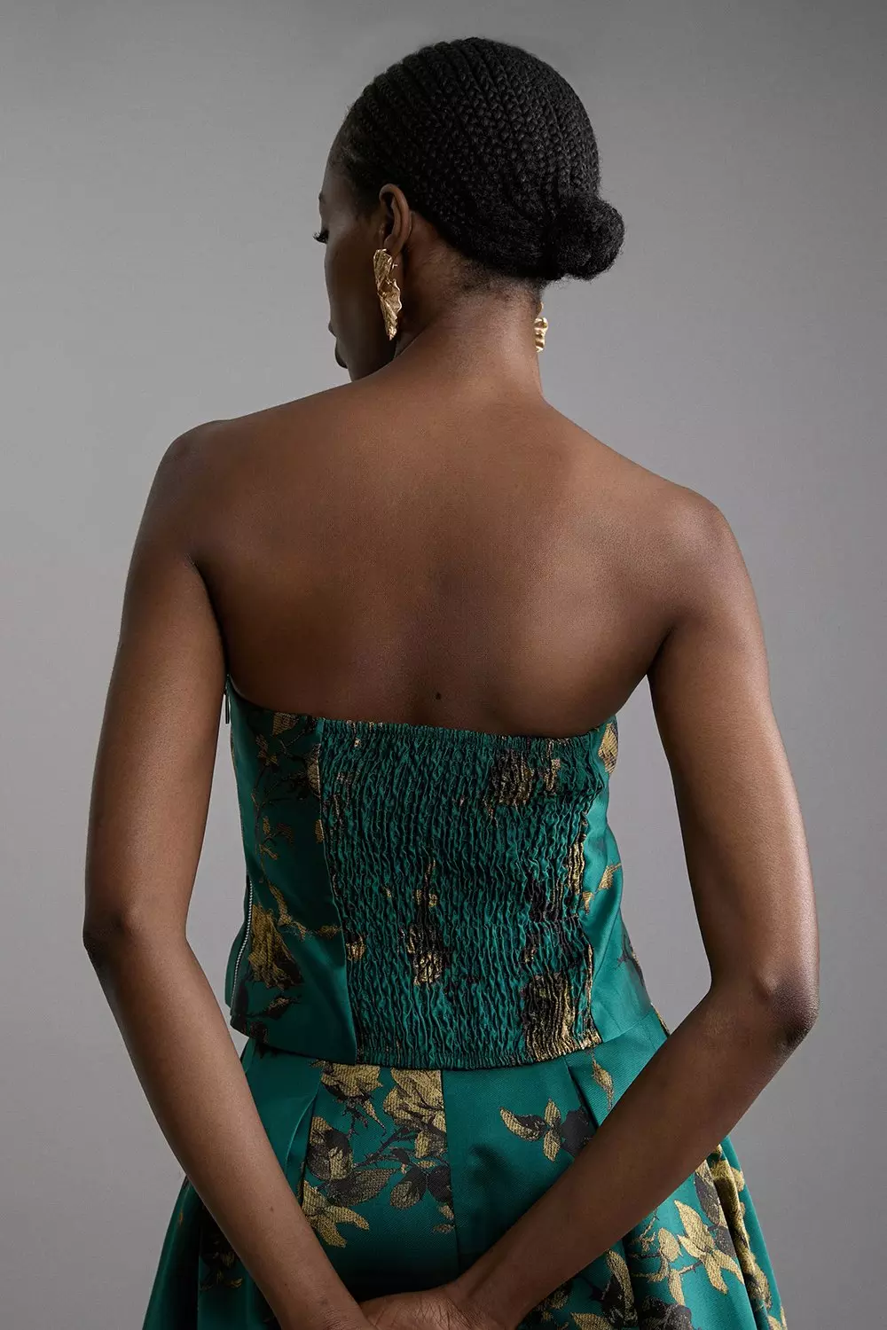 Tall Floral Print Woven Corset Top | Karen Millen
