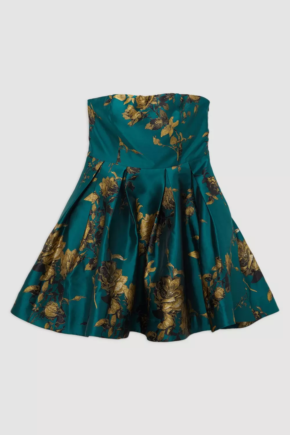 Green Floral Print Woven Mini Dress alternative image