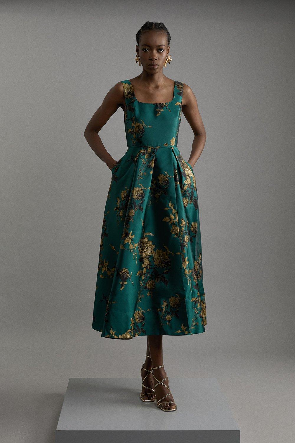 Green Floral Dresses Karen Millen US