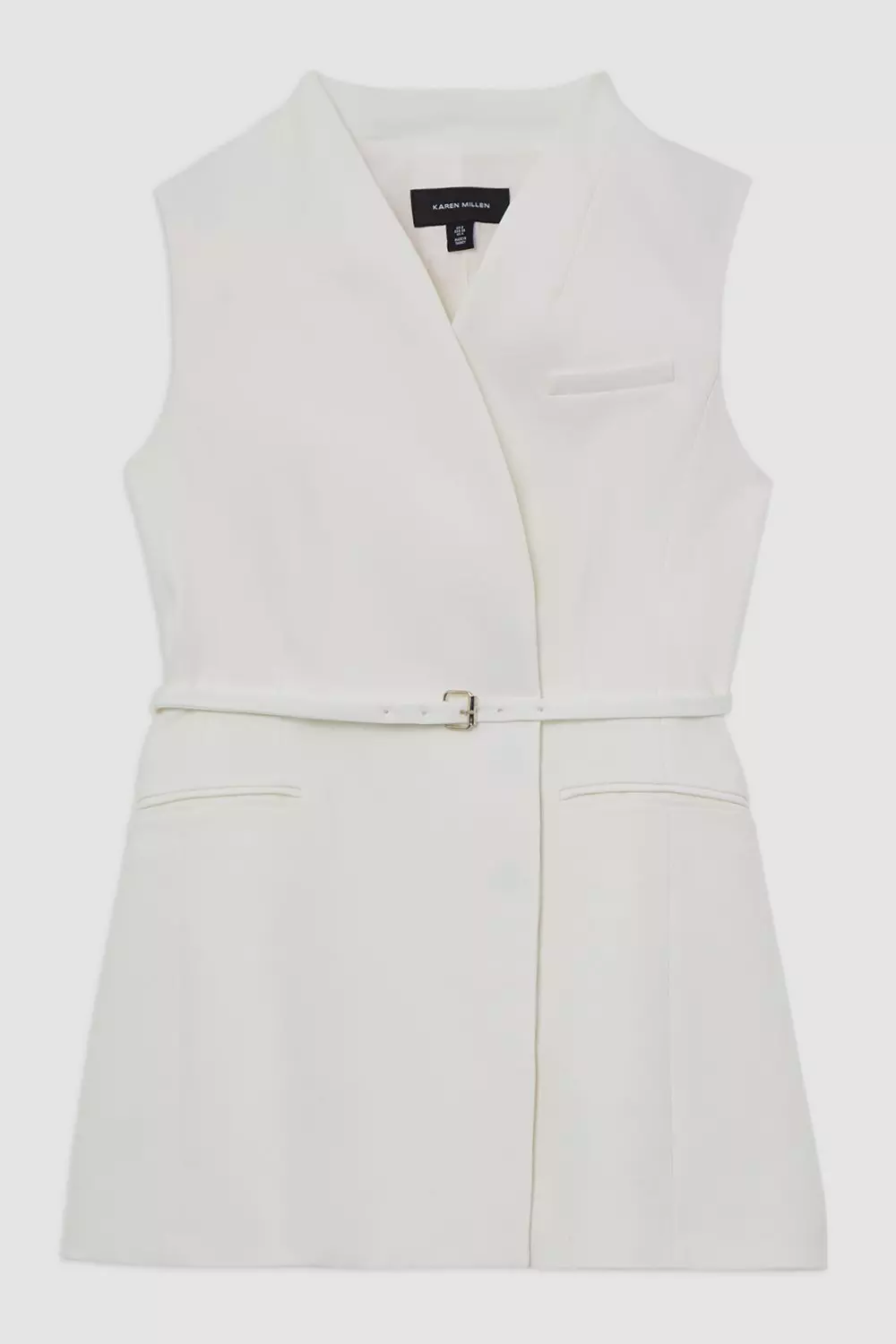 KAREN MILLEN コンパクト ストレッチ テーラード ブレザー Compact Stretch Button Blazer | Karen Millen