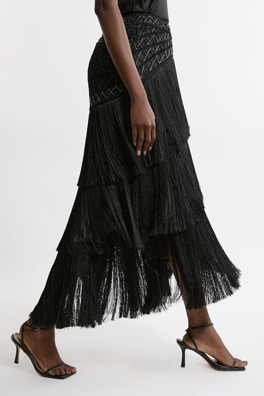 Fringe Skirts | Karen Millen US