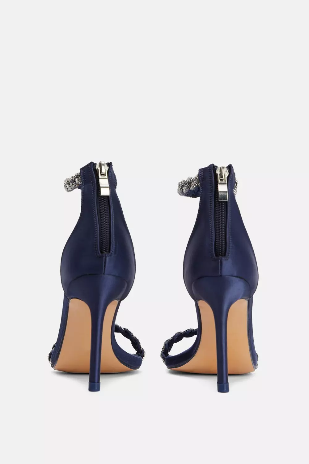 Navy diamante heels hotsell