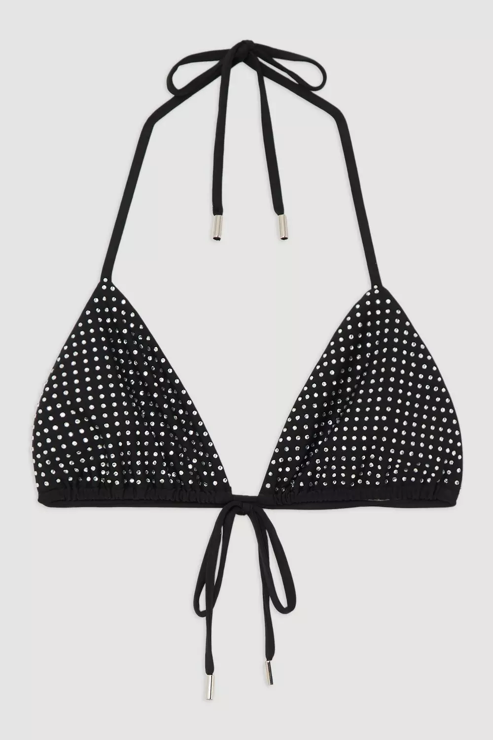 Black Embellished Triangle Bikini Top alternative image