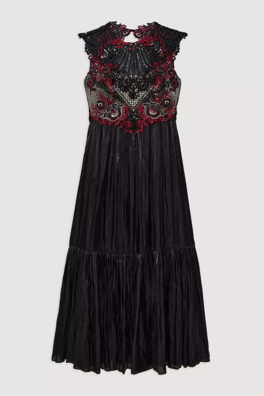 Floral Applique On Lace Woven Mini | Karen Millen
