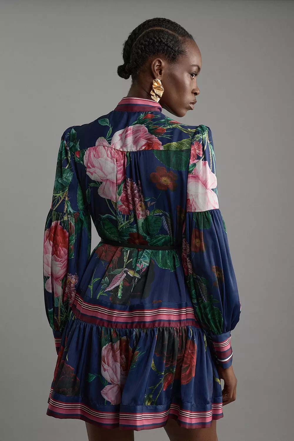 ★Karen Millen★ プチアブストラクトプリント着物ミニドレス bkk16669_floral_xl?pdp.template