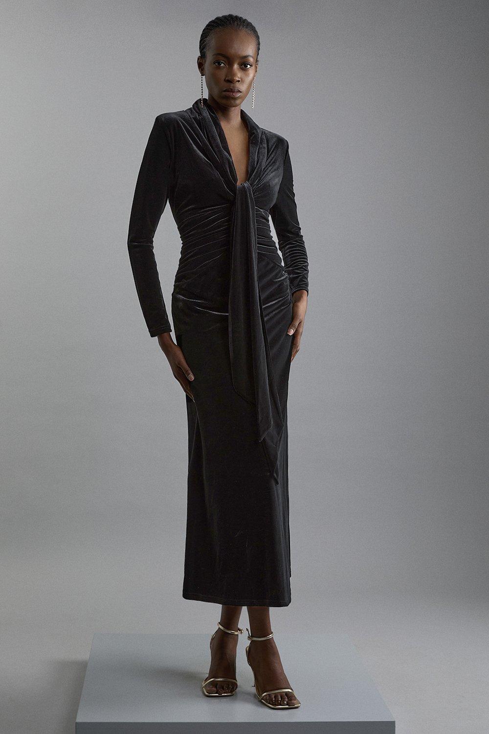 Velvet Maxi Dresses | Long Velvet Dresses | Karen Millen Velvet Maxi Dresses | Long Velvet Dresses | Karen Millen