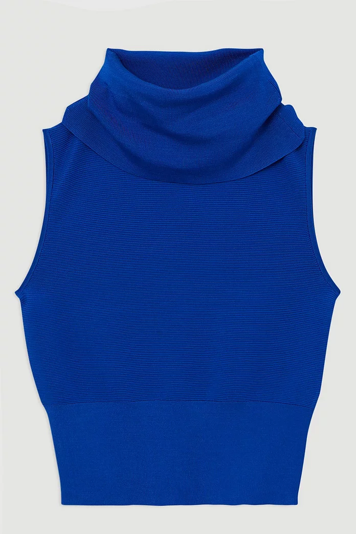 Polished Slinky Knit Turtleneck Top | Karen Millen Polished Slinky Knit Turtleneck Top | Karen Millen
