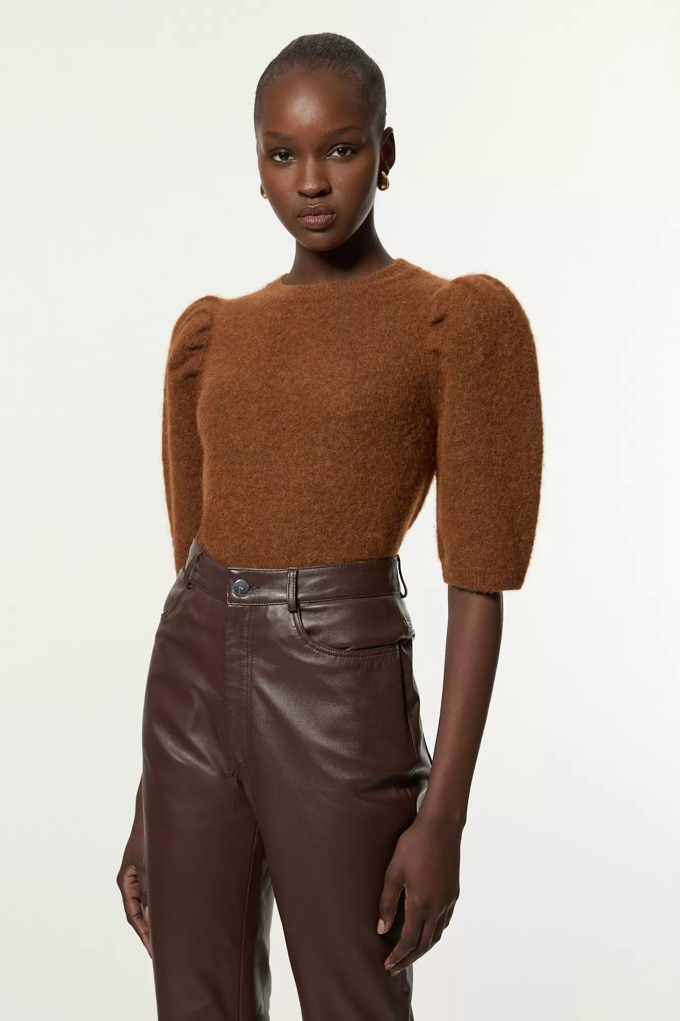 【美品】BELPER WOOL KNIT TOP ウール100% SAILOR COLLAR DETAIL KNIT TOP