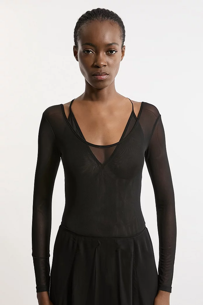 Double Layered Mesh Bodysuit | Karen Millen Double Layered Mesh Bodysuit | Karen Millen