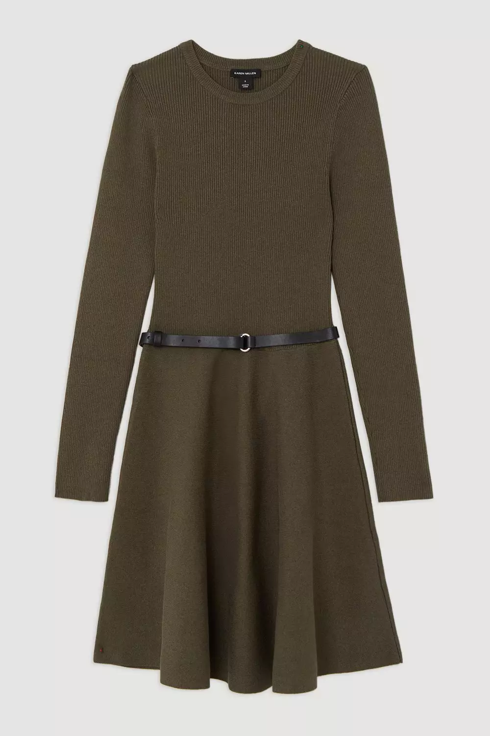 【KAREN MILLEN】スリンキー ニット スクープネック マキシ bkk19240_olive_xl?pdp.template