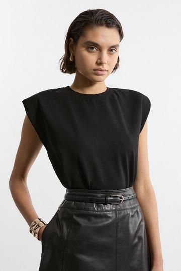 Black Ponte Shell Top