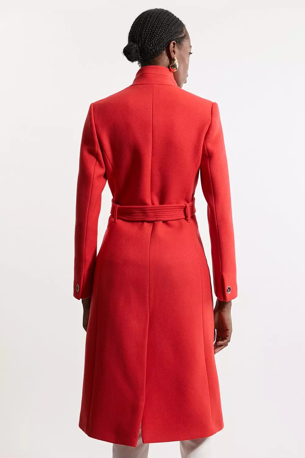 Karen millen red wool coat online