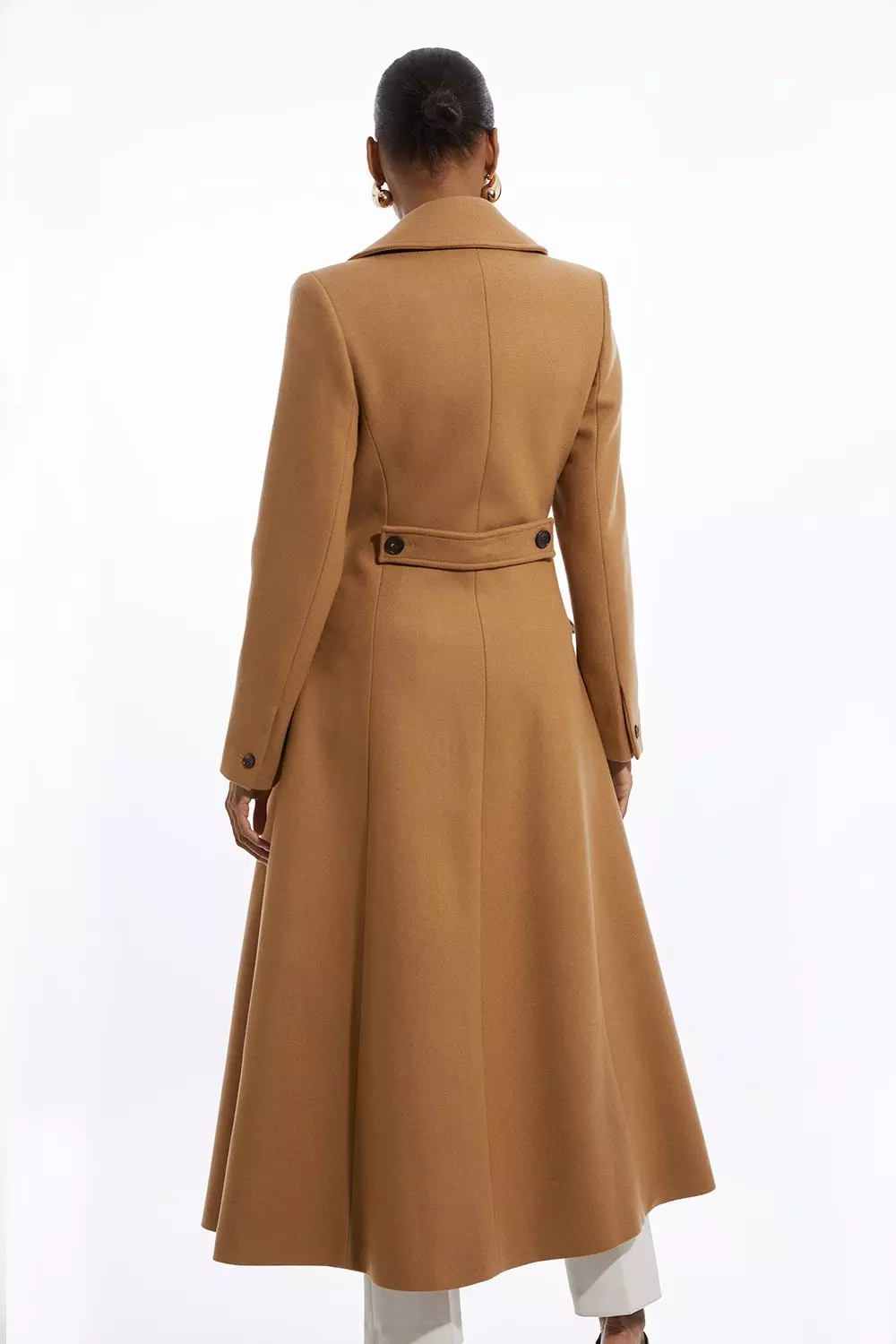 Camel long wool coat best sale