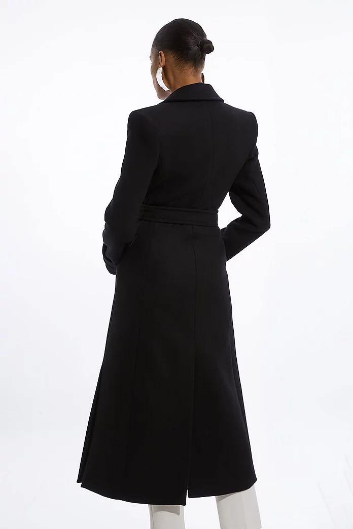 Italian Wool Double Breasted Longline Tailored Maxi Coat Italian Wool Double Breasted Longline Tailored Maxi Coat